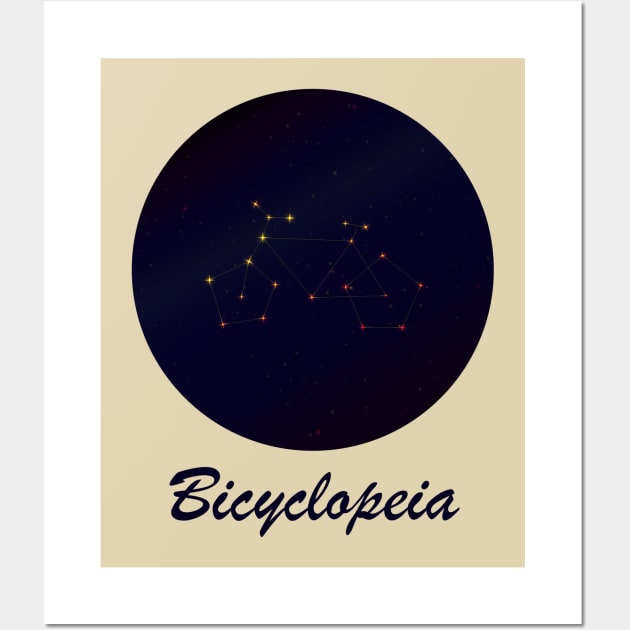 Bicyclopeia – Bicycle star constellation Wall Art by uncutcreations